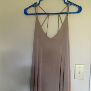 Soft strappy tank top with cutouts